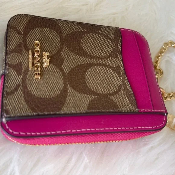 Coach Fuchsia and Tan Card Wallet Bundle & SAVE - Picture 6 of 6